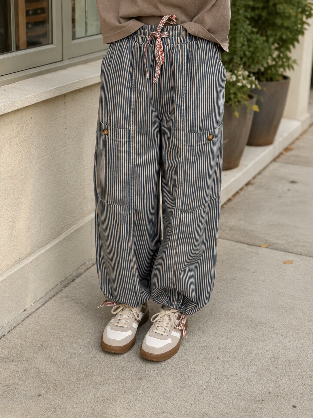NoaBoa Vintage Washed Stripe Pants