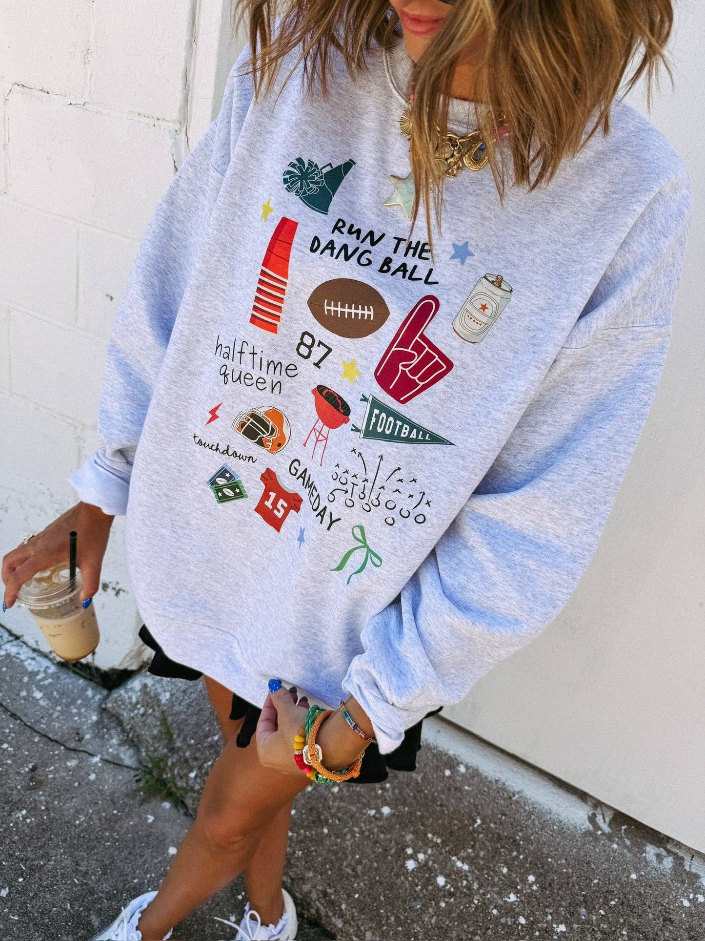 Run the dang ball sweatshirt - ash