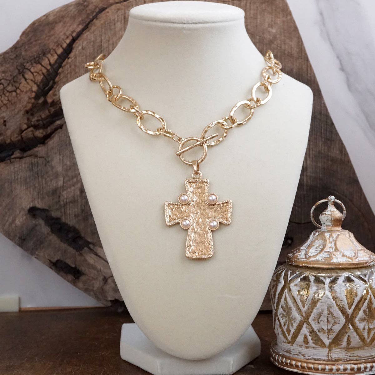 Grace in the Details – Byzantine Cross Pendant Necklace