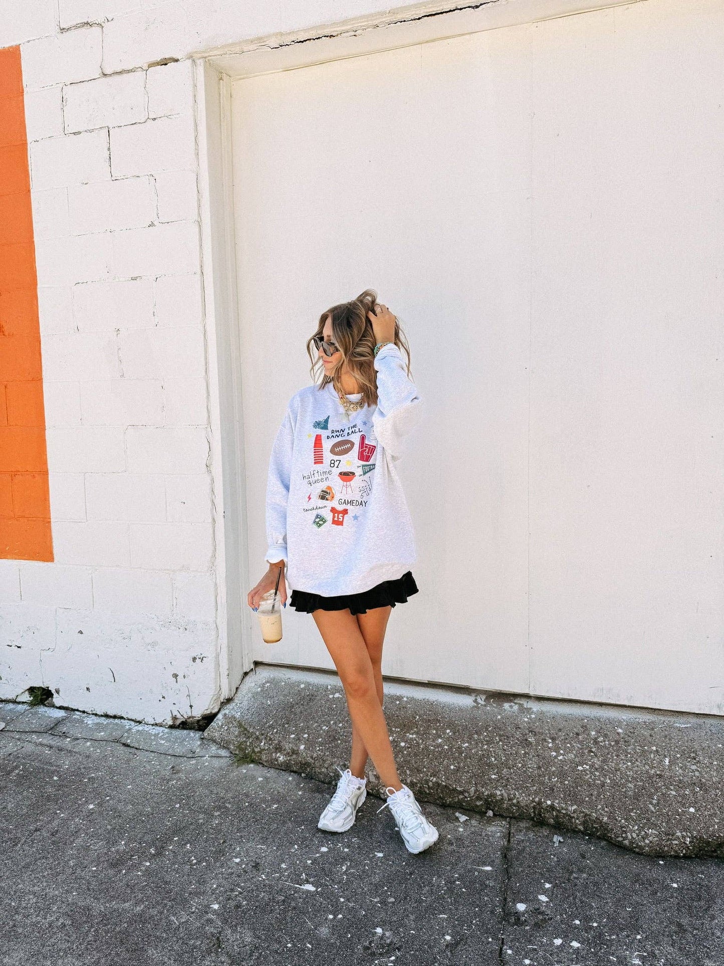 Run the dang ball sweatshirt - ash
