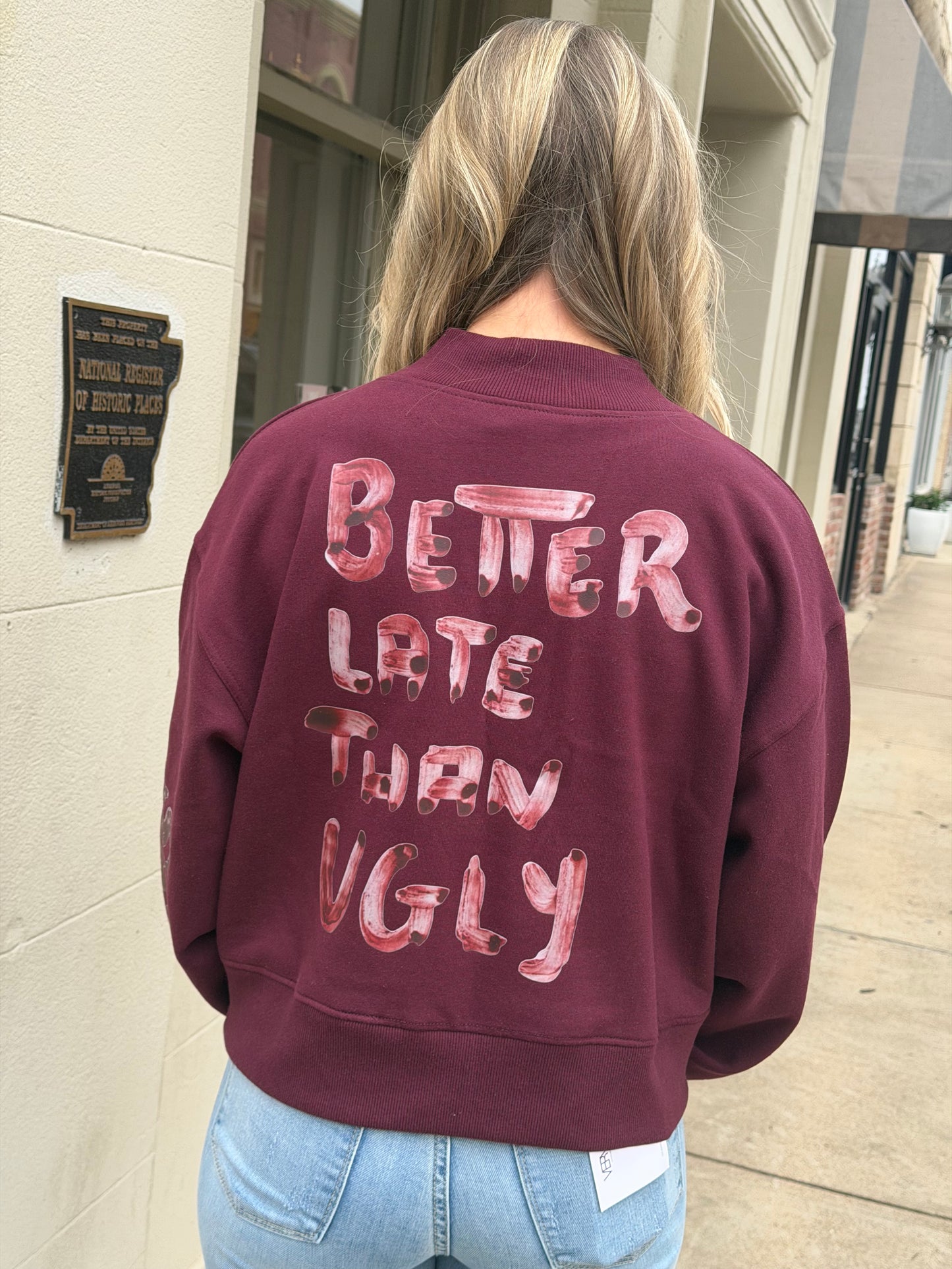 Backroad Social Lipstick Crew Sweatshirt
