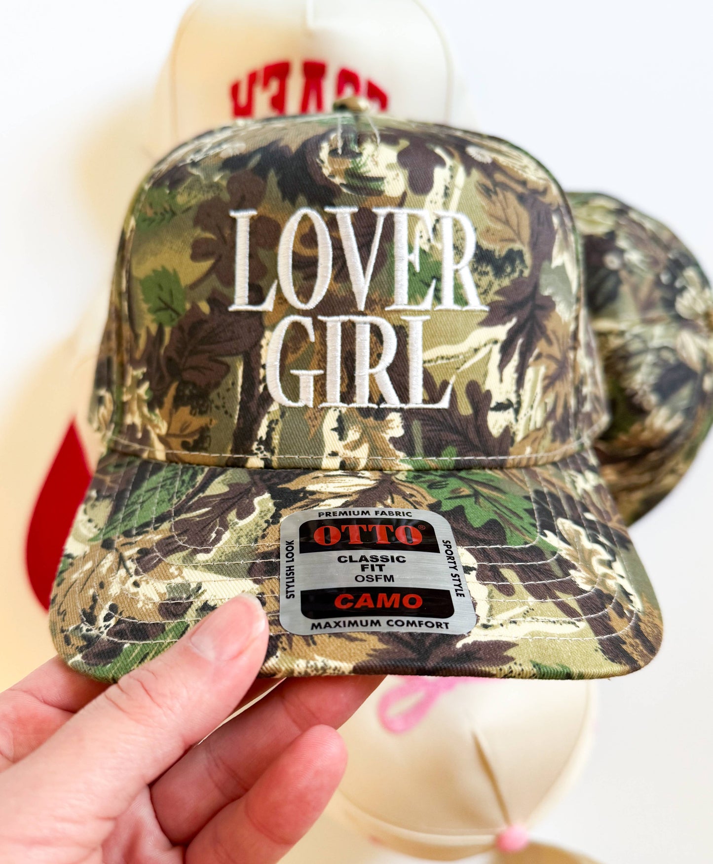 Lover Girl Camo Vintage Women's Embroidered Valentines Hat