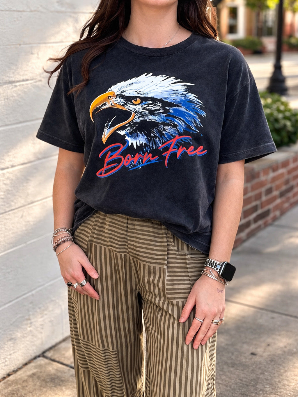 Gray Born Free Tee