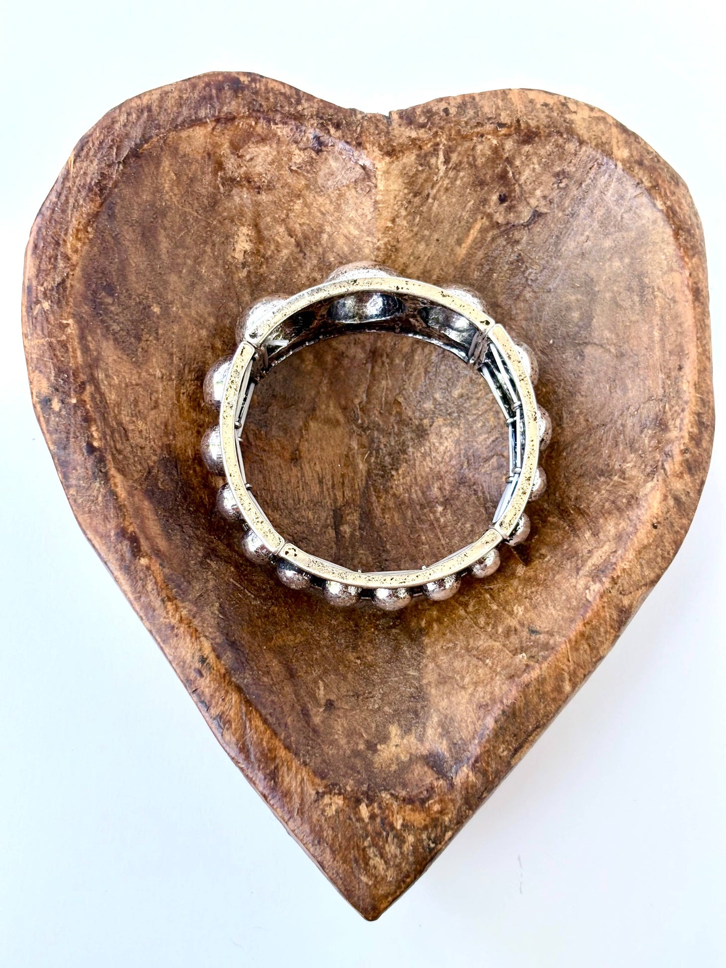 Embossed Bubble Western Stretched Bracelet