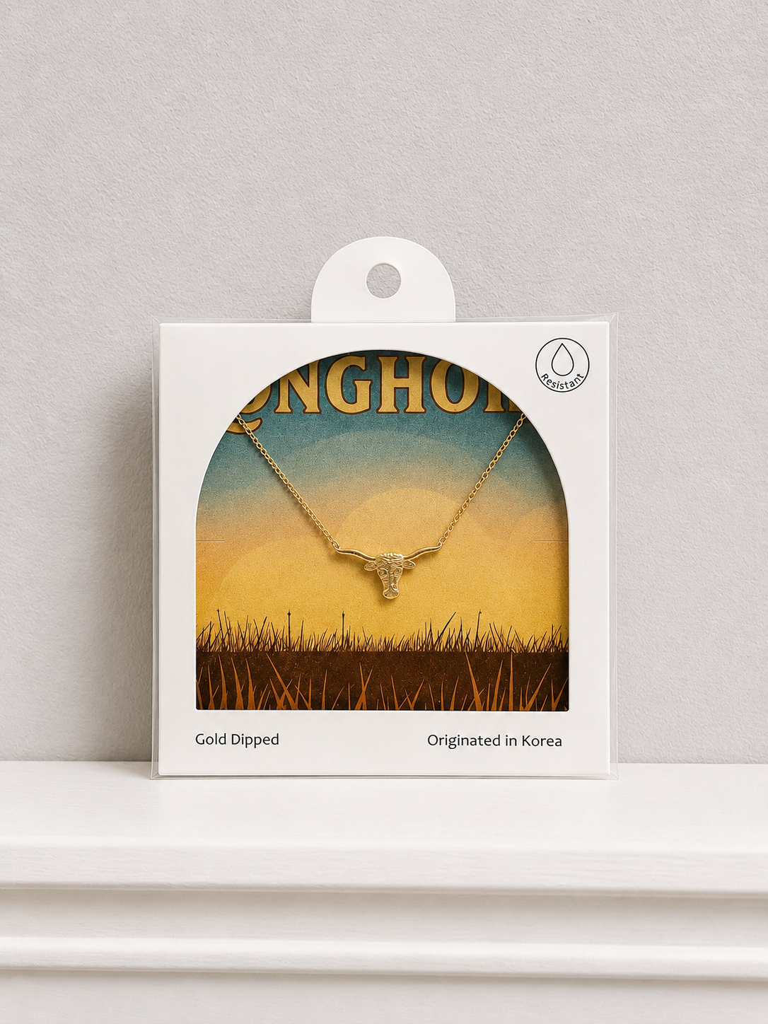 Gold Longhorn Necklace