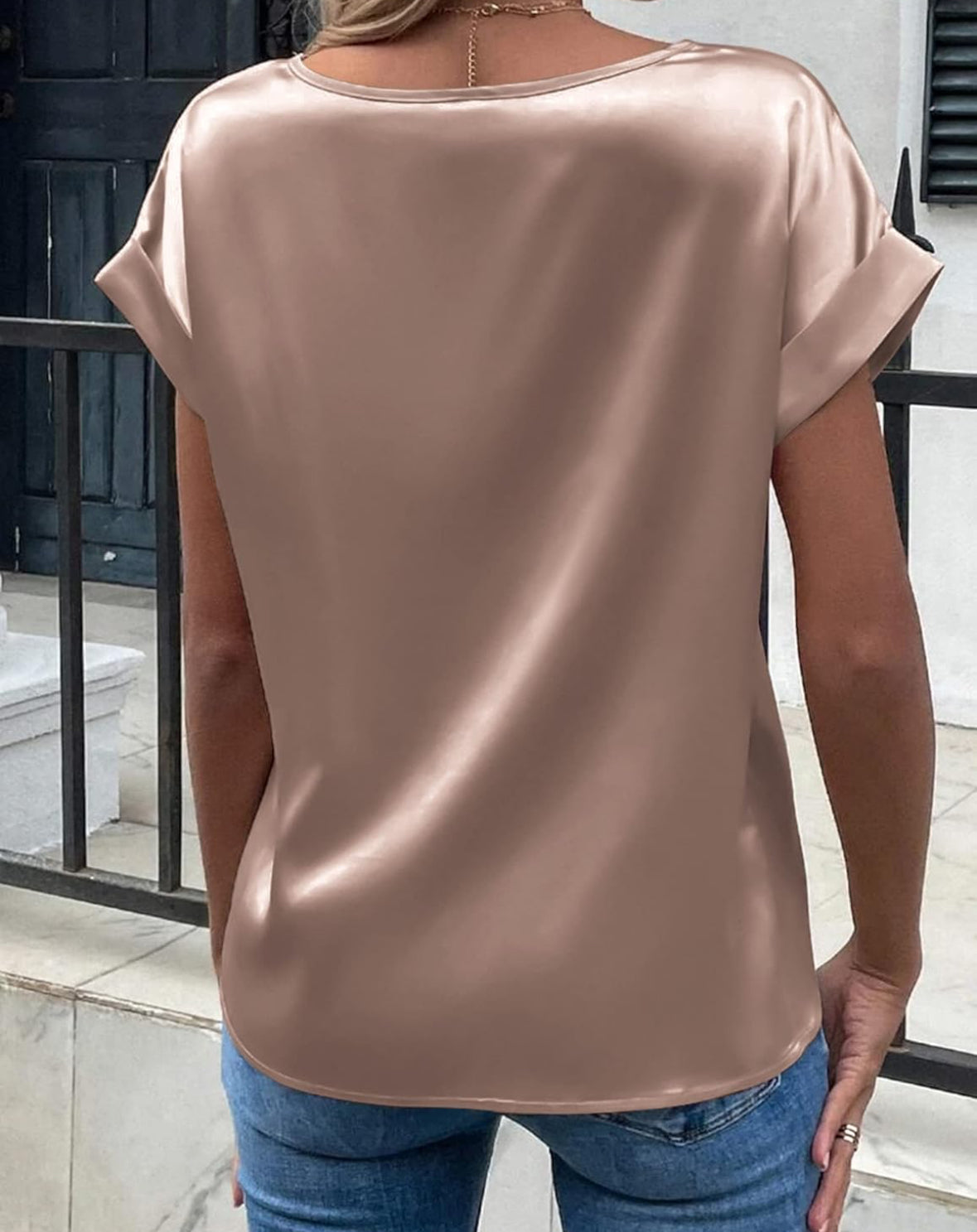 Umgee Round Neck Silk Top