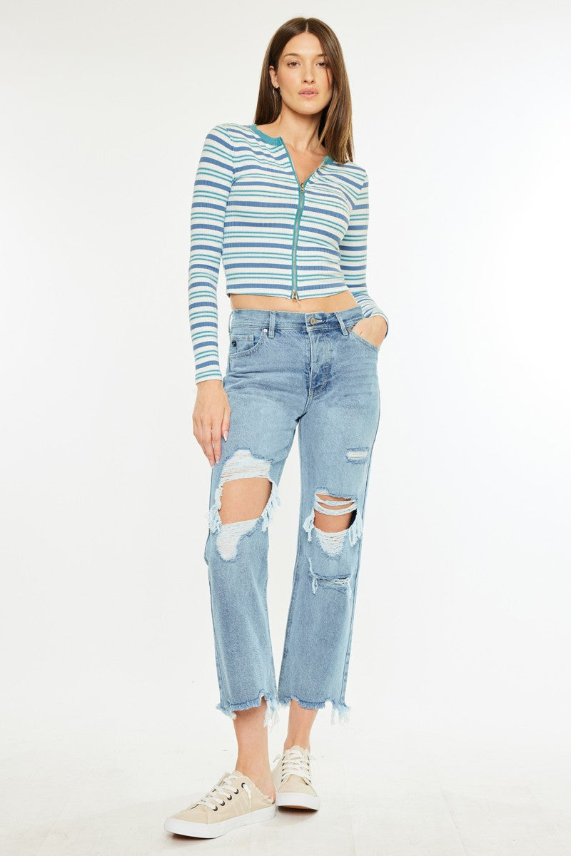 KanCan Distressed Straight Jeans