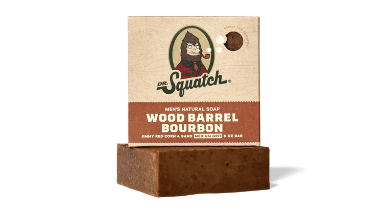 Dr. Squatch Wood Barrel Bourbon Bar Soap
