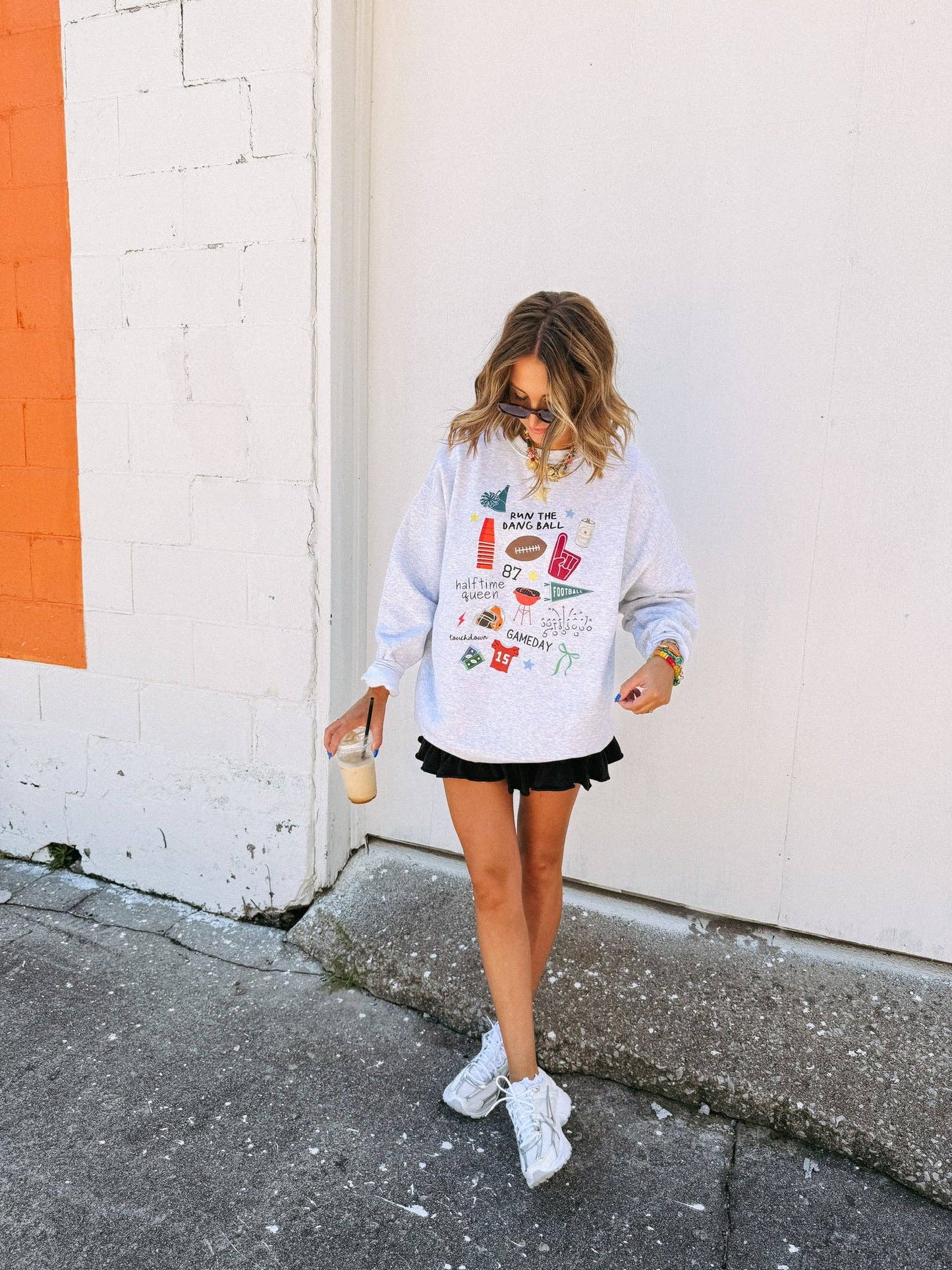 Run the dang ball sweatshirt - ash