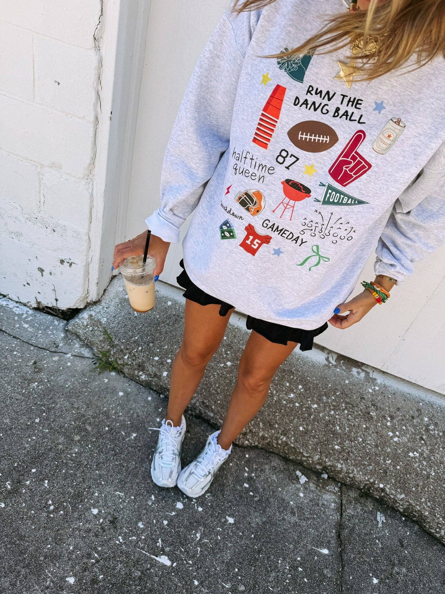 Run the dang ball sweatshirt - ash