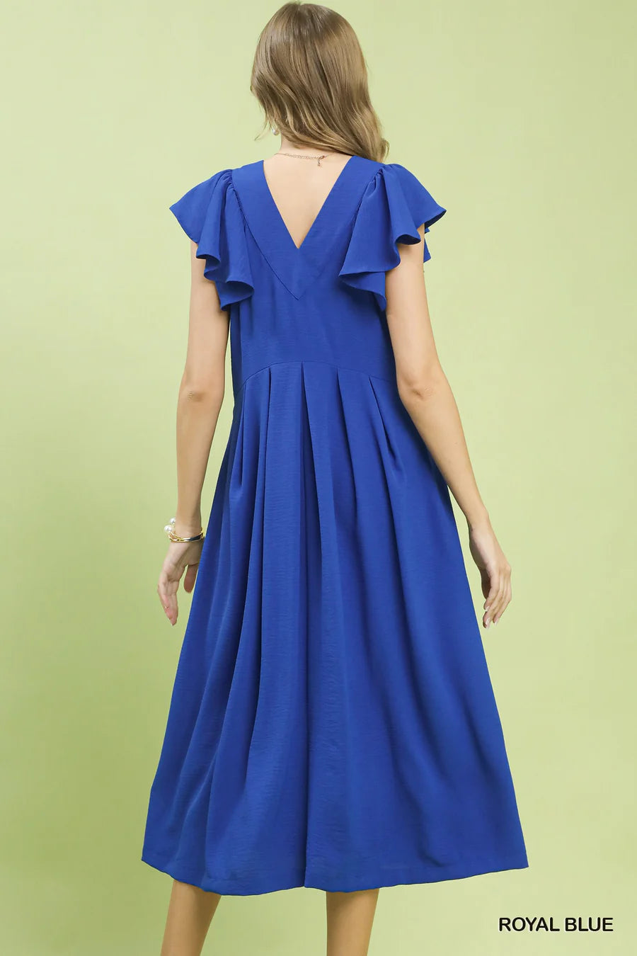 Umgee Royal Blue Midi Dress W/Pockets