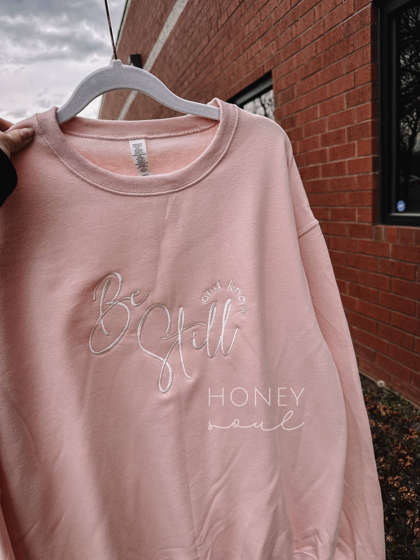 Embroidered Be Still and Know Sweatshirt