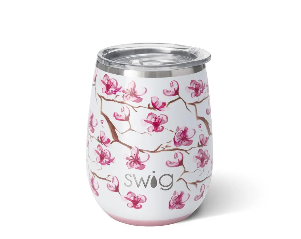 Swig Stemless Wine Cup Cherry Blossom
