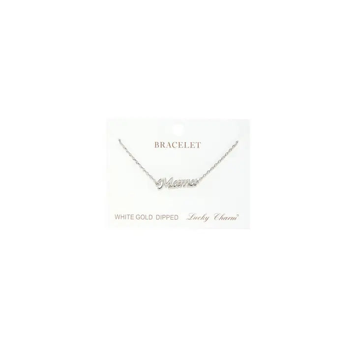 Gold Dipped Silver Mama Charm Bracelet