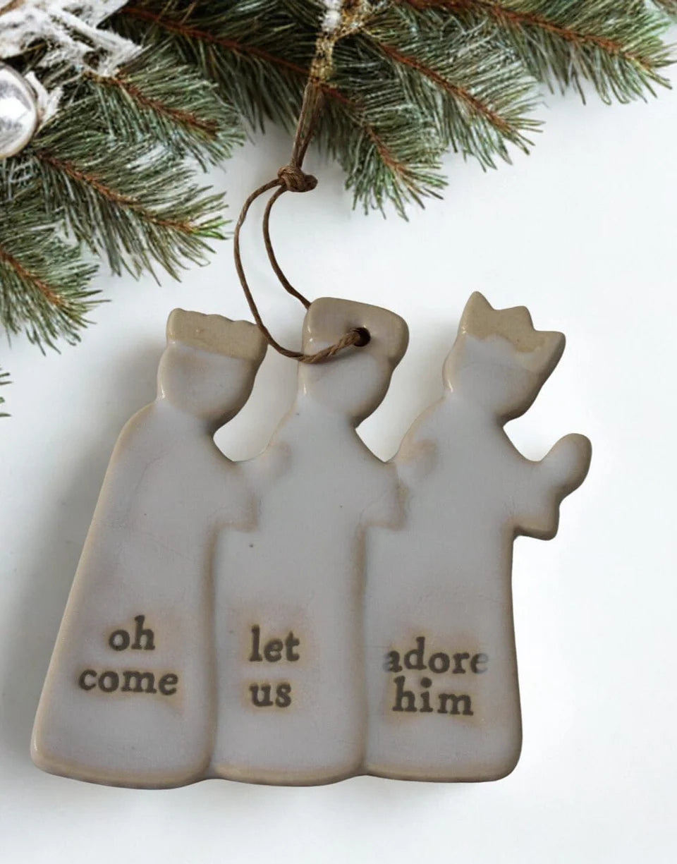 Mudpie Christmas Ornament (Adore Him)