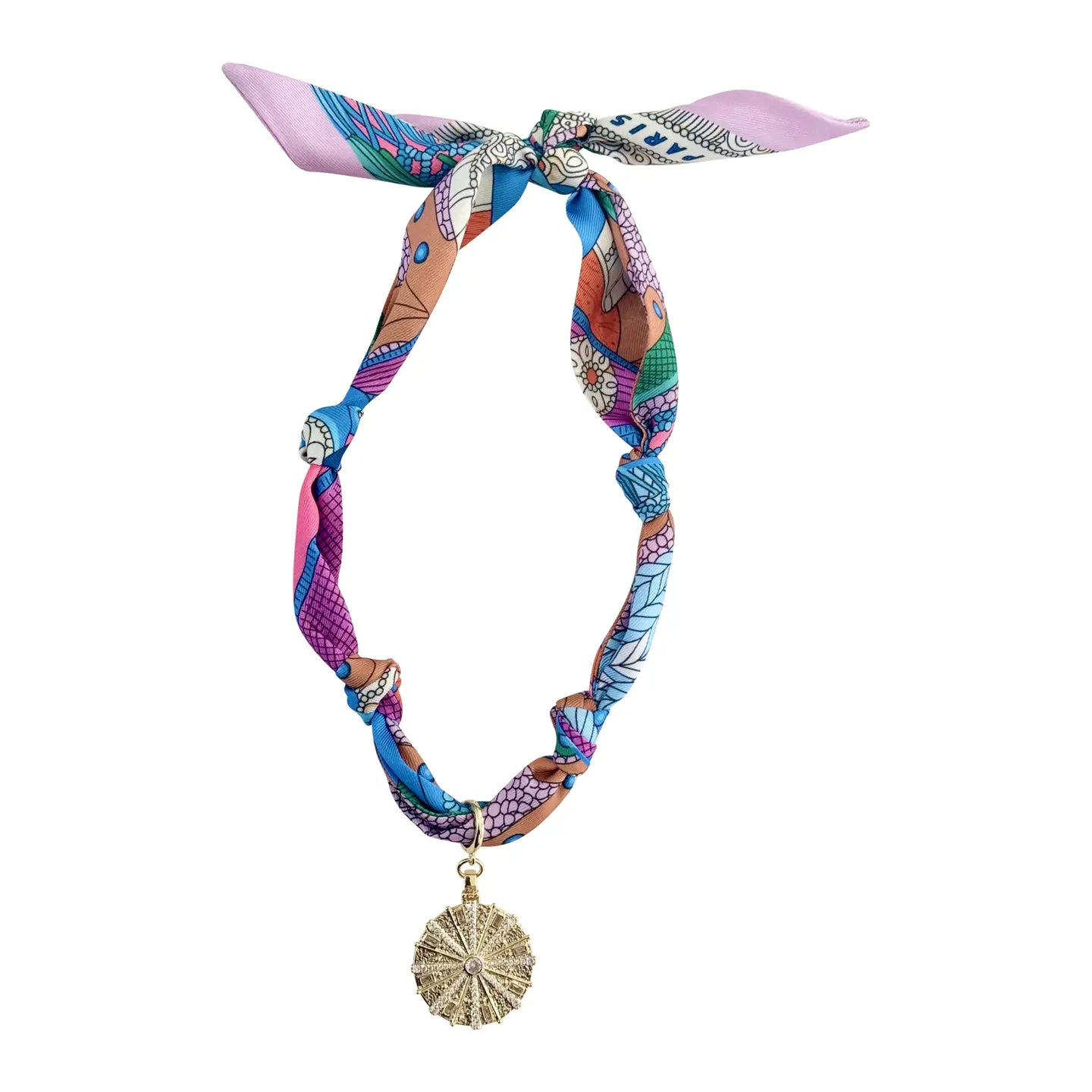Scarf B Necklace with block cross
