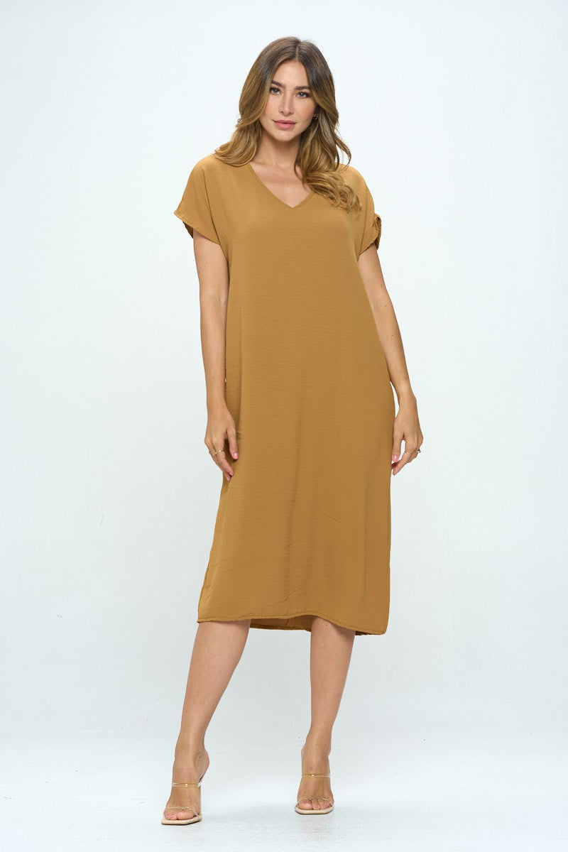 V Neck Tshirt Maxi Dress