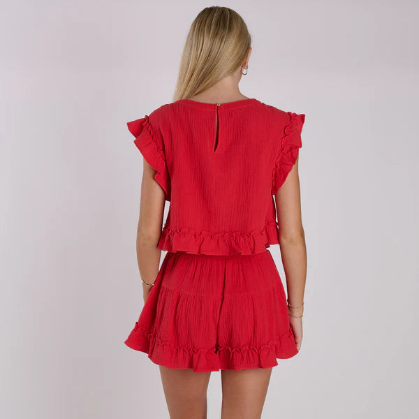 Sleeveless Ruffle Set