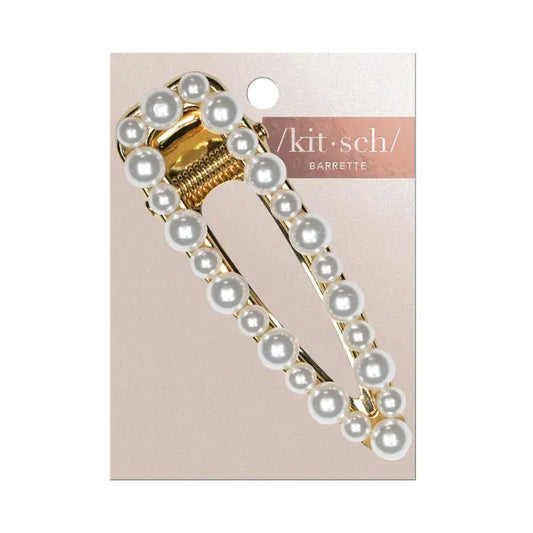 Kitsch Open Shape Pearl Barrette