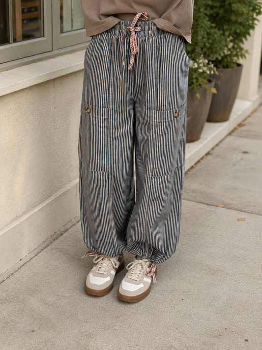 NoaBoa Vintage Washed Stripe Pants