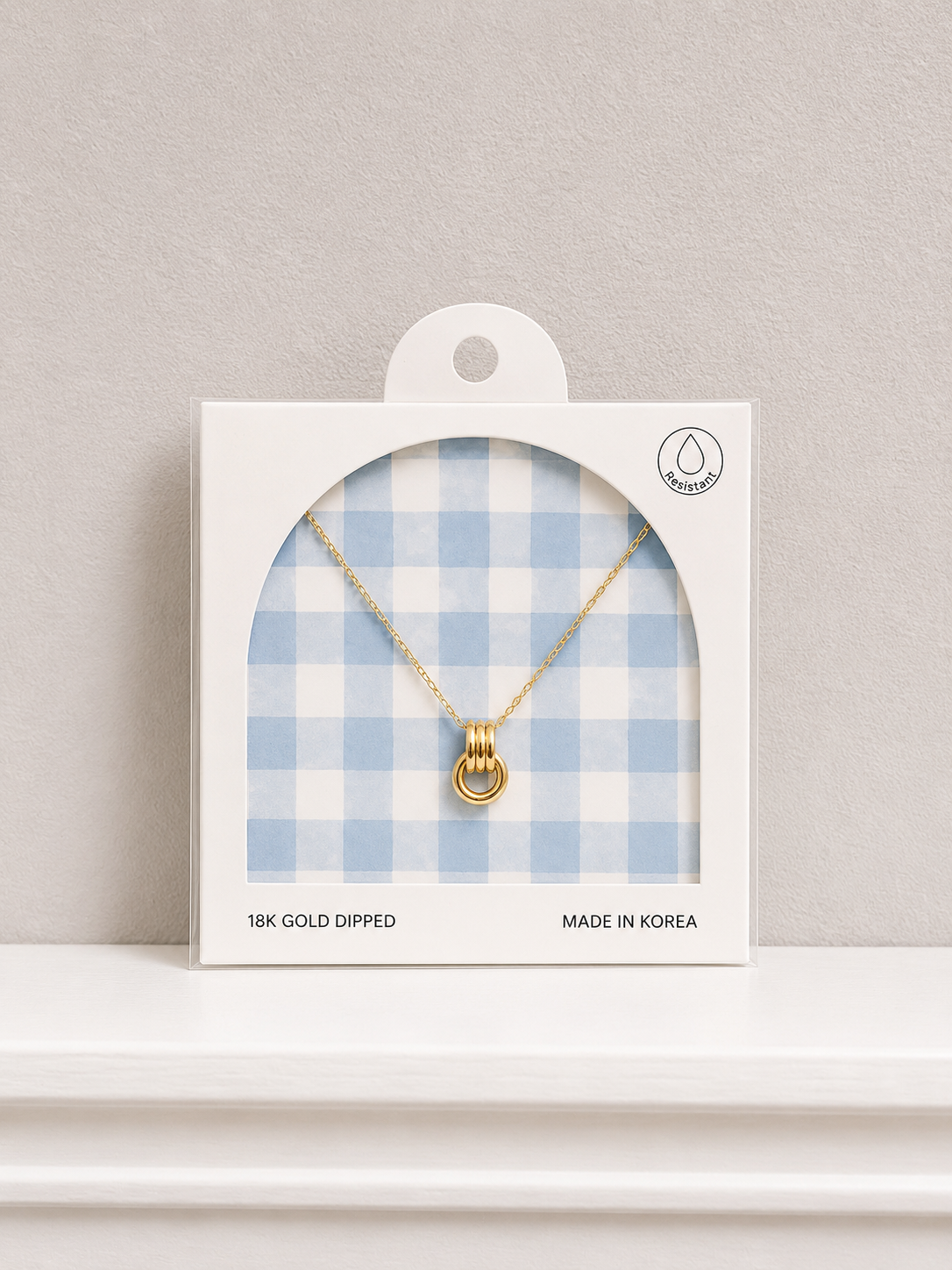 Gold Circle Charm Necklace