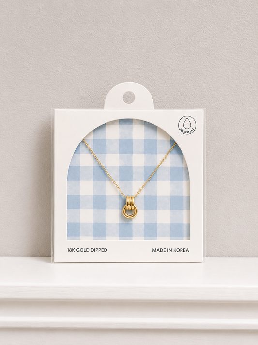 Gold Circle Charm Necklace