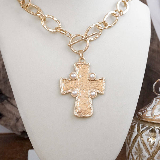 Grace in the Details – Byzantine Cross Pendant Necklace