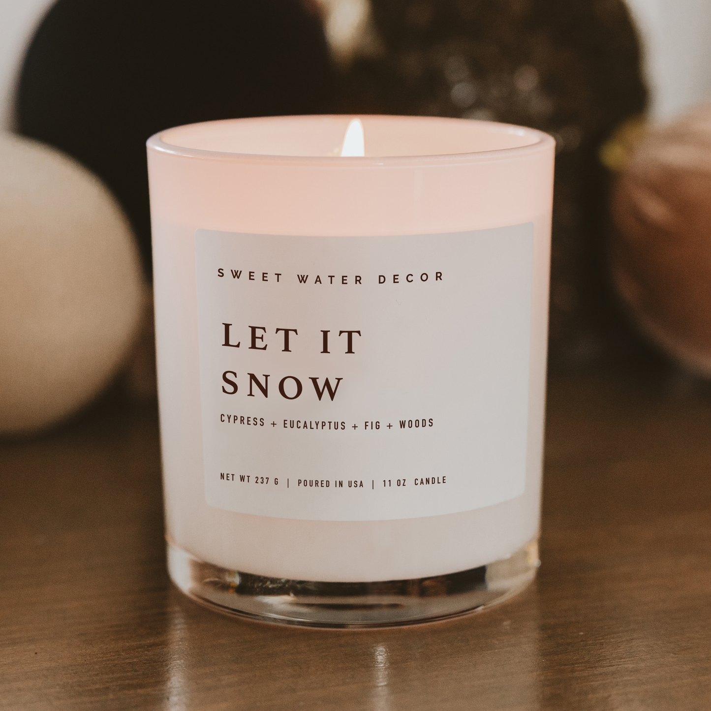 Let It Snow 11 oz Soy Candle - Christmas Decor & Gifts