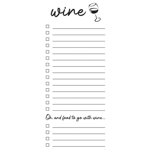 Wine. Oh And Food To Go With The Food Funny Note Pad