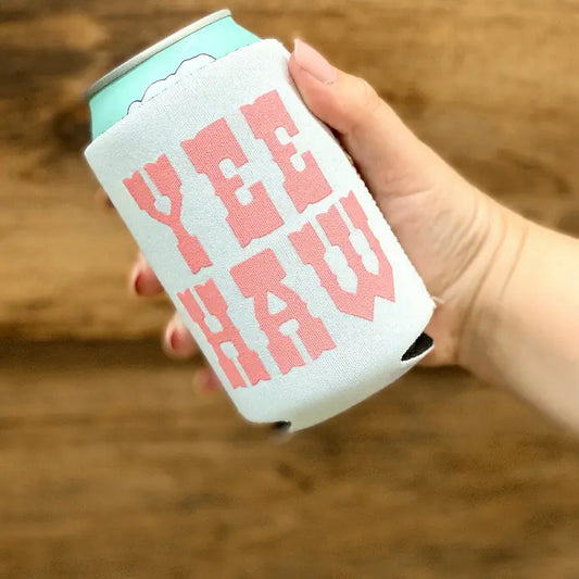 Yeehaw Pink Coozie