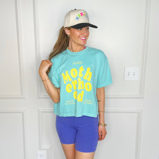 I Love Motherhood Cropped Tee