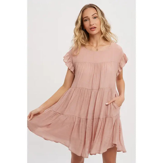 Ruffle Hem Baby Doll Dress