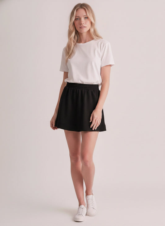CLOUDY Knit Skort (Black)