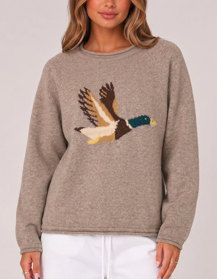 Mallard Soft Brushed Knit Sweater Top