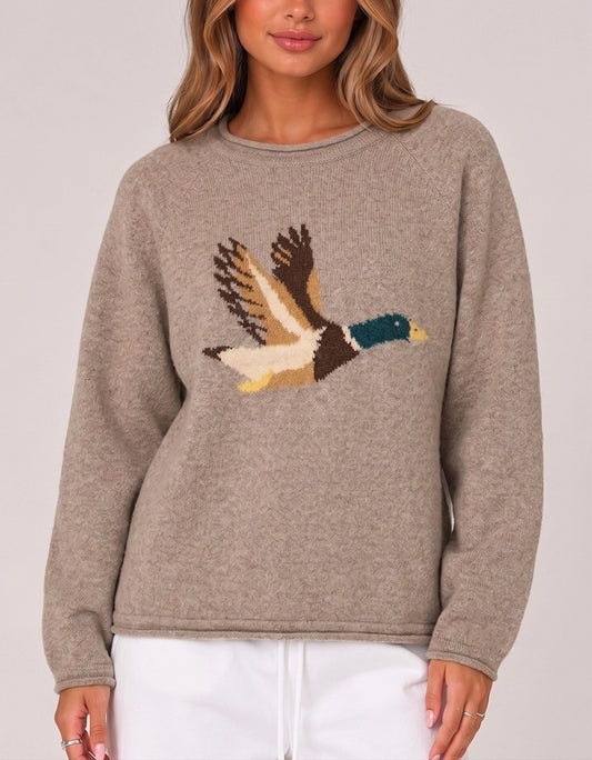 Mallard Soft Brushed Knit Sweater Top