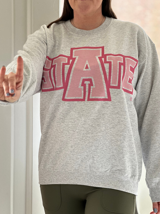Backroad Social Pink State Sweatshirt