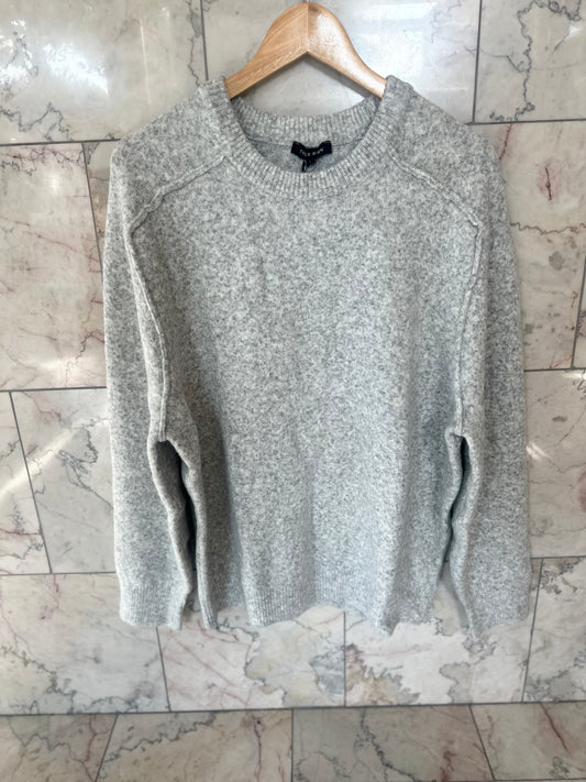 Round Neck Sweater Heather Grey