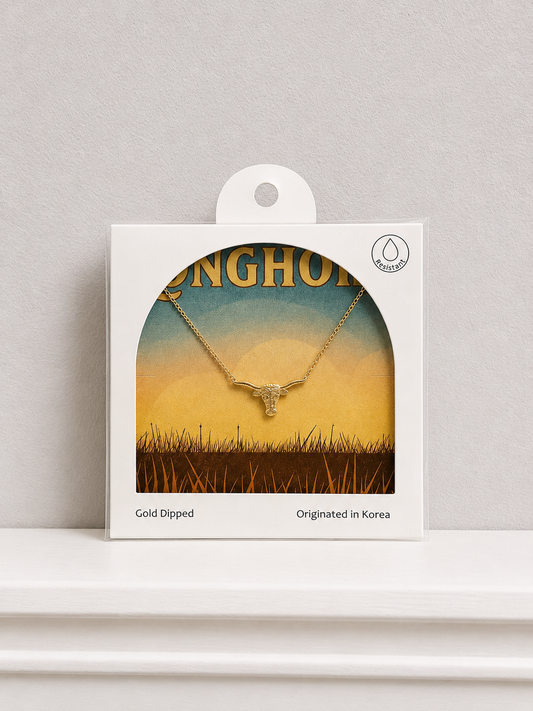 Gold Longhorn Necklace
