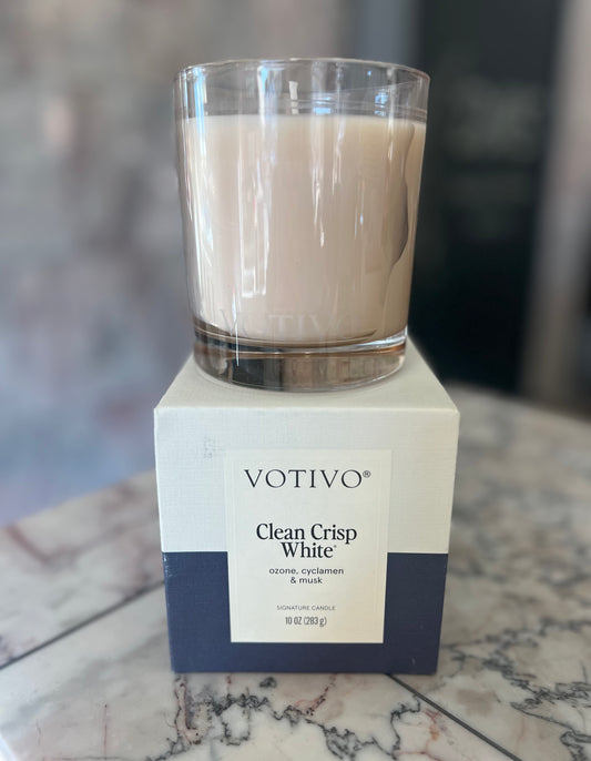 Votivo Clean Crisp White Signature Candle