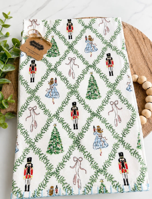 Mud Pie Christmas Lattice Kitchen Towel