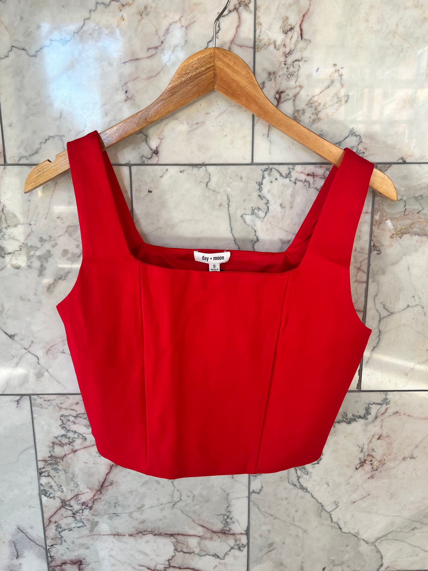 Day+Moon Square Neck Fitted Tank Top