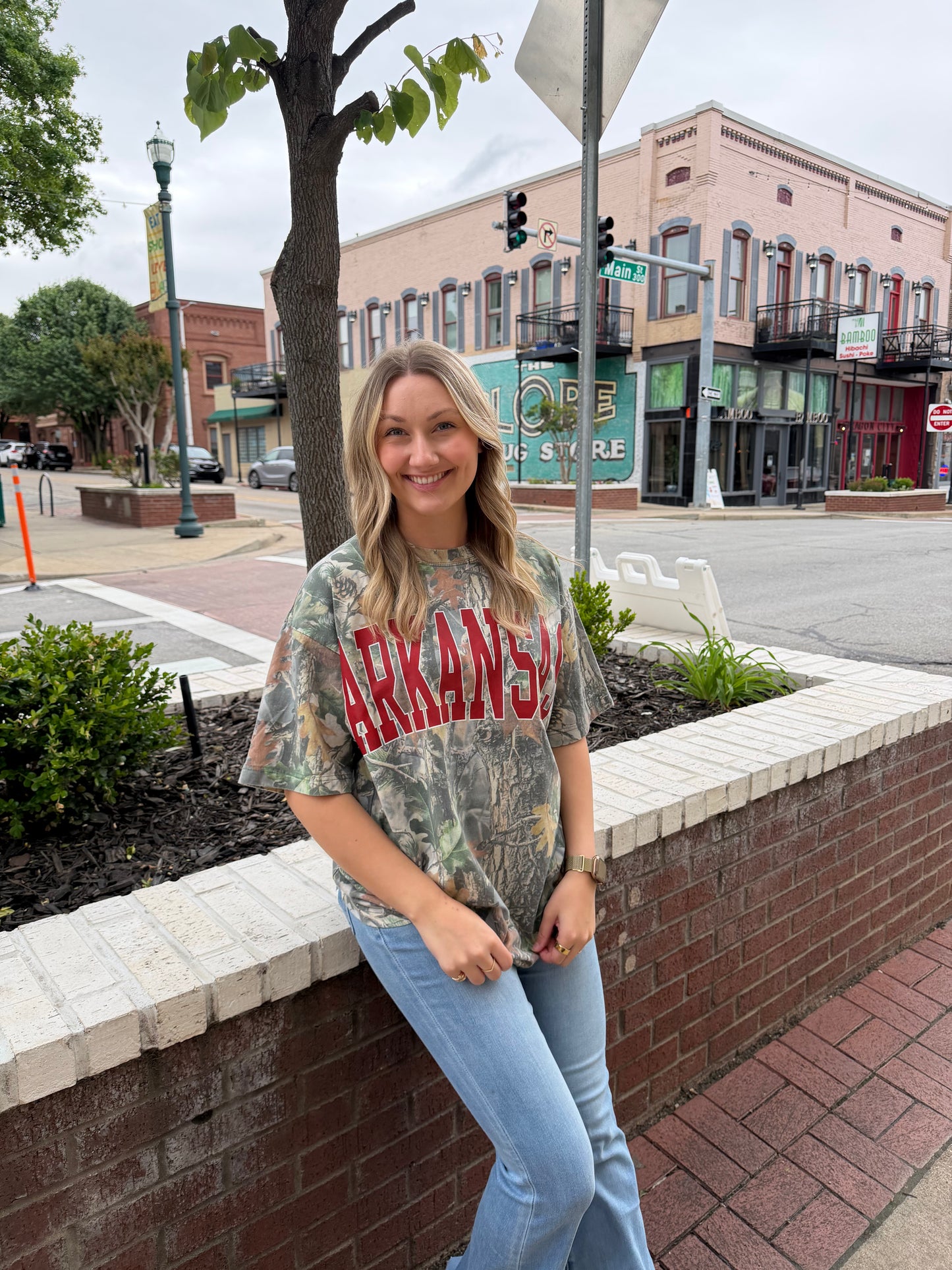 Backroad Social Arkansas Camo Tee