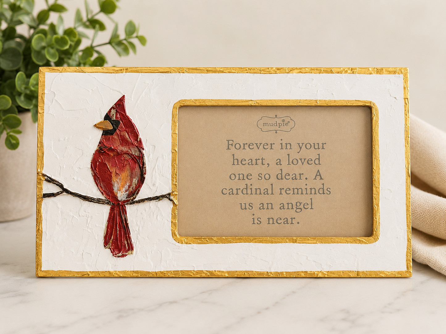 Mud Pie Cardinal Memorial Frame