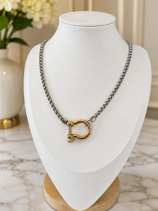 Mixed Metal Chain Necklace