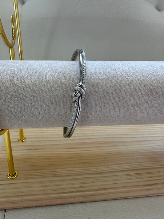 Silver Double Knot Bracelet
