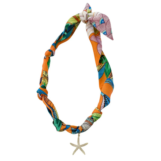 Scarf M Necklace with Starfish