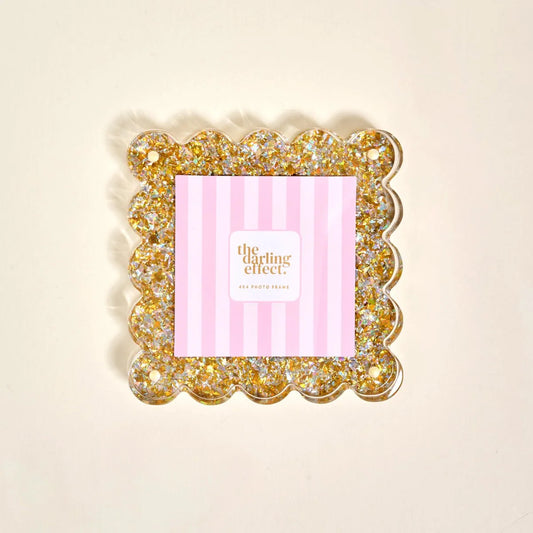 Gold Glitter Square Picture Frame