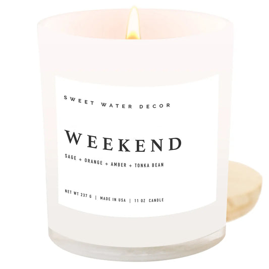 Sweet Water Decor 11 oz Weekend Candle