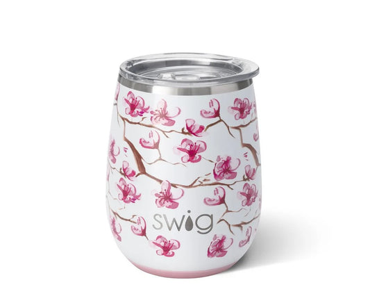 Swig Stemless Wine Cup Cherry Blossom