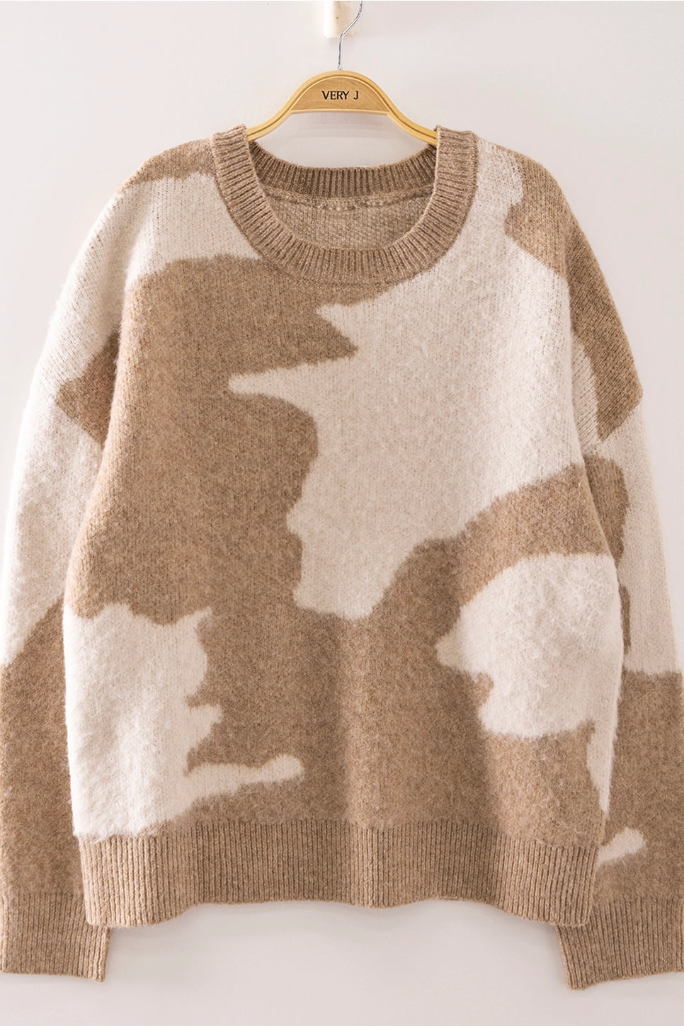 Western Cow Print Sweater
